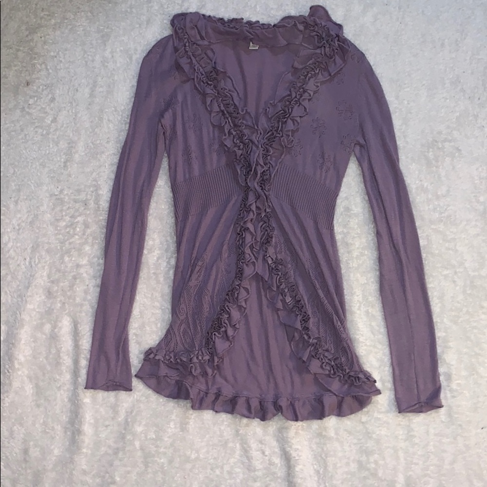 Ruffle cardigan